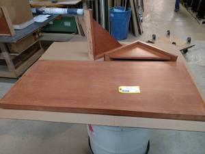 lot 311 image: Beech Shelf Unit with Brackets, 44x...