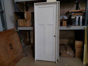 lot 319 image: Framed & Primed Door, 30x80 LH...