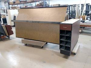 lot 401 image: Drafting Table, 96x62 with (1) Cabi...