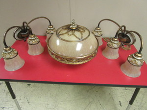 lot 540 image: MINKA CEILING AND WALL-MOUNTED LIGHTING SET