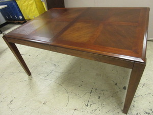 lot 503 image: SOLID WOOD DINING TABLE, WITH LEAF
