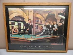 GAME OF FAITH BY CHRIS CONSANI - PROFESSIONALLY FRAMED PIECE - VERY NICE - APPROX 35 BY 27 - SEE PICTURES