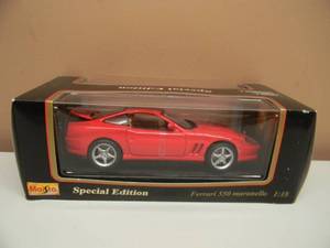MAISTO 1996 RED FERRARI 550 MARANELLO 118 SCALE DIE CAST SPECIAL EDITION - VERY COOL PIECE - NEW IN BOX - SEE PICTURES