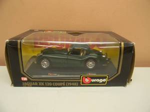 BURAGO 1948 JAGUAR XK 120 COUPE 124 SCALE DIE CAST - NEW IN BOX - SEE PICTURES