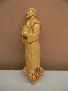PAULANER MUNCHEN SALVATOR DOUBLE BOCK FIGURAL FRIAR MONK BEER TAP HANDLE - APPROX 12 - SEE PICTURES