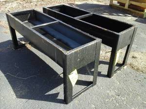 lot 710 image: Pair of Small Livestock TroughRaised Flower Beds
