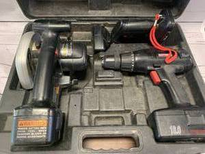 lot 11 image: Craftsman 18 Volt 3pc Tool Set (needs charger)