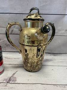lot 13 image: Vintage 1920s Nickle  Silver Plated Golf Trophy
