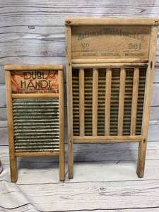 lot 14 image: Antique Double Sided Washboards