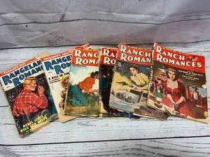 lot 24 image: Lot of 6 Ranch Romance Magazines (vintage pulp westerns)