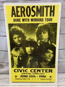 lot 38 image: Aerosmith Concert Poster on Heavy Stock 14 x 22