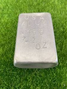 lot 45 image: 7.2 oz .999 Hand Poured Aluminum Bar