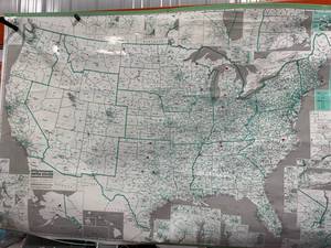 lot 53 image: Large Map of USA Zip Codes 43 x 62