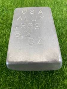 lot 57 image: 6.2 oz .999 Hand Poured Aluminum Bar