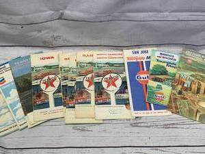 lot 115 image: Lot of 12 Gulf & Texaco Vintage Maps