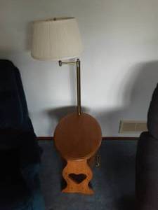 lot 3 image: Table With Built In Lamp