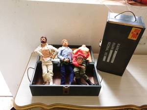 lot 26 image: 2-Vintage G.I. Joe Dolls, 2 Lockers