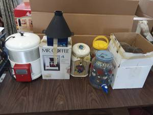 lot 32 image: Milk Pastuerizer, Coffee Maker, Canister, More