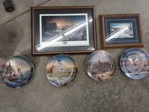 lot 51 image: Terry Redlin Plates & Pictures