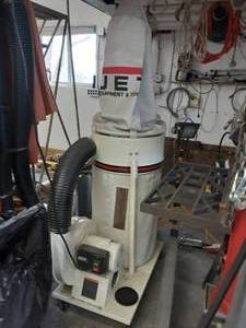lot 62 image: Jet Dust Collector With Hoses 1-12 Hp.