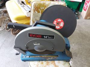 lot 70 image: Ryobi 14 Chop Saw With 2-Blades