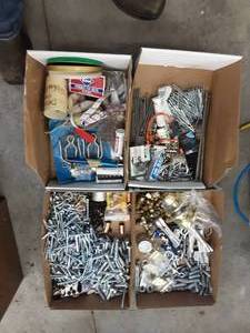 lot 138 image: 4-Boxes Of Assorted Hardware