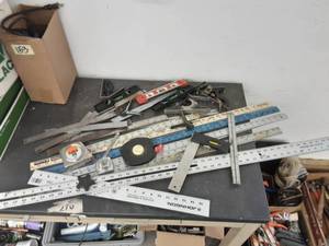 lot 158 image: Tape Measures, Levels, Square