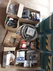 lot 217 image: Large Lot Of Electrical & Hardware.  Removal From Upper Loft.