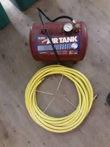 lot 219 image: Portable Air Tank & Air Hose.  Removal From Upper Loft.