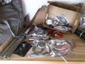 lot 220 image: Bumper Jacks, Jumper Cables, Timing Lights, Compression Testers, More.  Removal From Upper Loft.