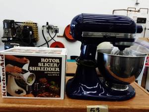 lot 230 image: Kitchenaid Mixer, Roro-Slicer Shredder Attachment