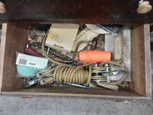 lot 239 image: Come-Along, Trowels, Hand Drill-Bring Box For Loading