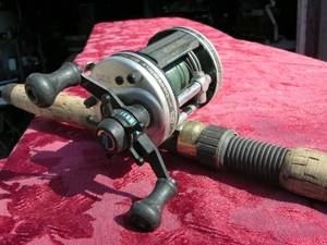 lot 23 image: Abu Garcia Baitcaster Fishing Reel on Fenwick Graphite Rod