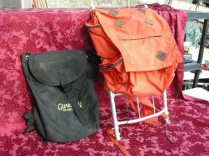 lot 6 image: Blaze Orange Backpack and Canvas Backpack