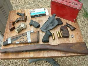 lot 91 image: Gun Firearm Grips, Holster, Ammo Parts