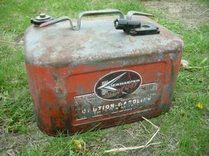 lot 111 image: Vintage Kiekhaefer Mercury Outboard Motor Tank