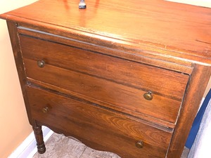 lot 19 image: Antique- 1920s Two Drawer  Side Table