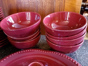 lot 94 image: Todd English Dinnerware in Red