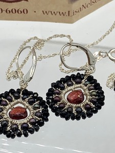 lot 110 image: Lisa Nelsons Designs Jewelry- Necklace and Earrings