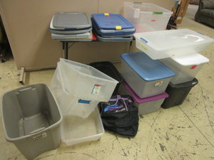 lot 858 image: STORAGE BINS, INCLUDING RUBBERMAID, STERILITE BRANDS