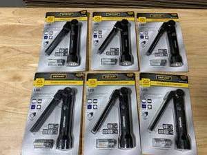 DEFIANT - Lot of 6 350 Lumens LED Foldable Aluminum Utility Light