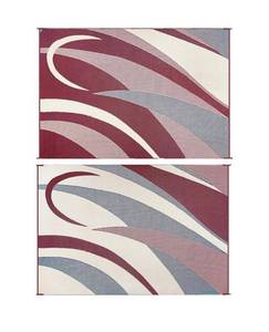 MINGS MARK 8 ft. x 20 ft. Reversible Mat in Graphic BurgundyBeige