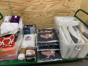 Huge lot of Soft-Goods. Mix of Curtains, weighted Blanket, Patio cushions, pillows, and more. 35 pieces