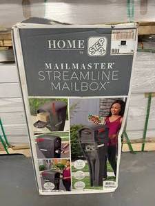 STEP2 Mail Master Streamline Stone Grey OverPost Mounted Plastic Mailbox