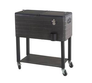 80QT Gray Wood Grain Finish Cooler