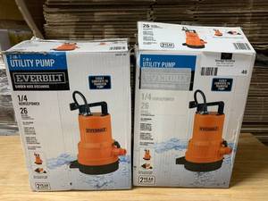 EVERBILT Lot of 2 - 14 HP 2-in-1 Utility Pump