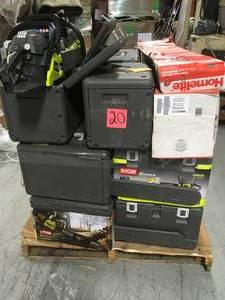 lot 20 image: Pallet of assorted Ryobi Outdoor tools various conditions