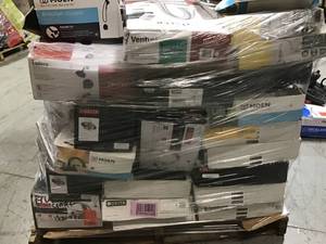 lot 4 image: Pallet of assorted Faucets Various Brands , styles and models customer Returns some maybe used or missing pieces