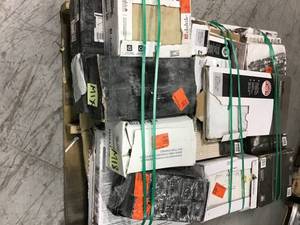 lot 47 image: Pallet with assorted Flooring various styles, and models