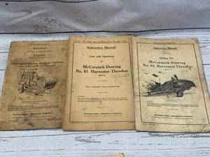 lot 11 image: Lot of 3 Vintage 1930s McCormick Deering International Harvester Manuals
